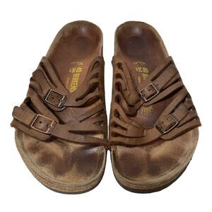 Birkenstock Brown Leather Strappy Sandals